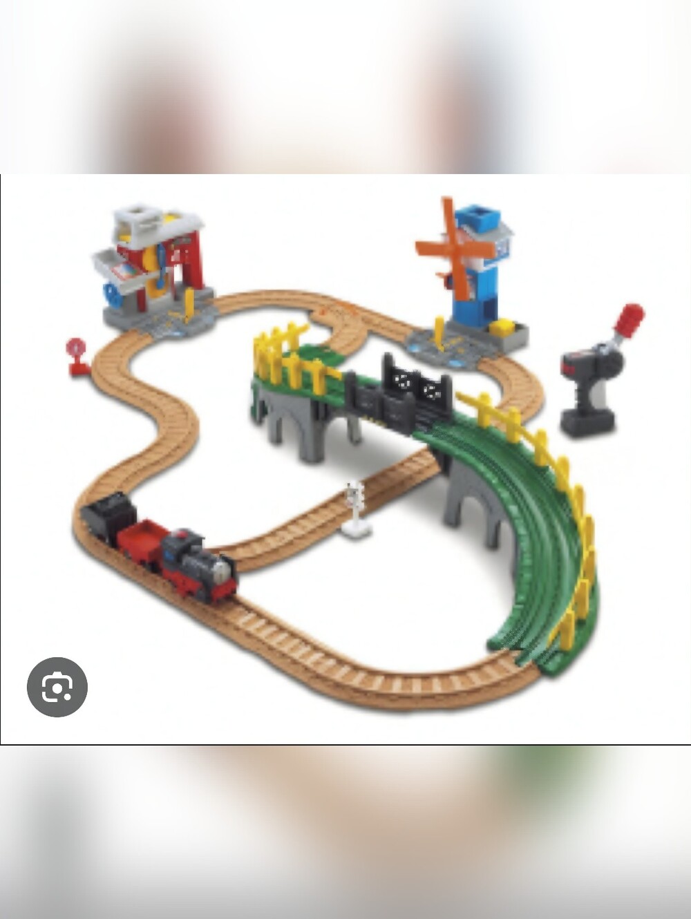 GeoTrax Lot Workin' Town Railway Complete w/ Train Windmill Elevation Track Set
